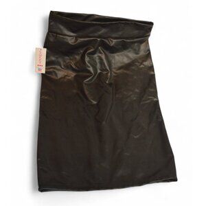 Sweet Women’s L Black Faux Leather Mini Skirt Made in USA NWT